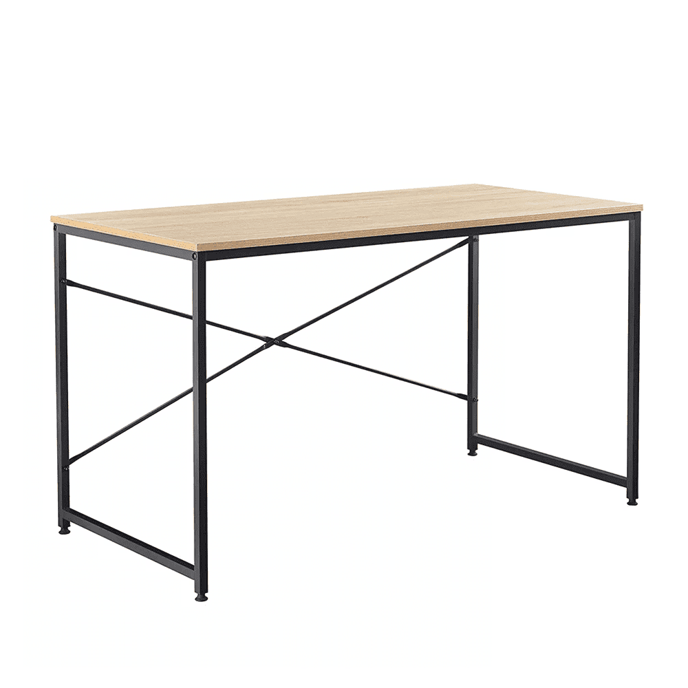 KONDELA Písací stôl dub / čierna, 120x60 cm, MELLORA